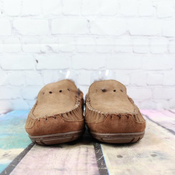 LL BEAN Lined Wicked Good Moccasin Slippers 8 M - Picture 4 of 9